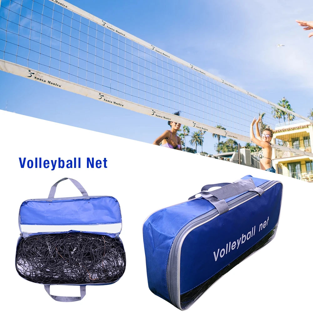 Red de voleibol de 9,5 x 1 m para entrenamiento de práctica, estilo universal, de poliéster y seda, para voleibol de playa y exterior.