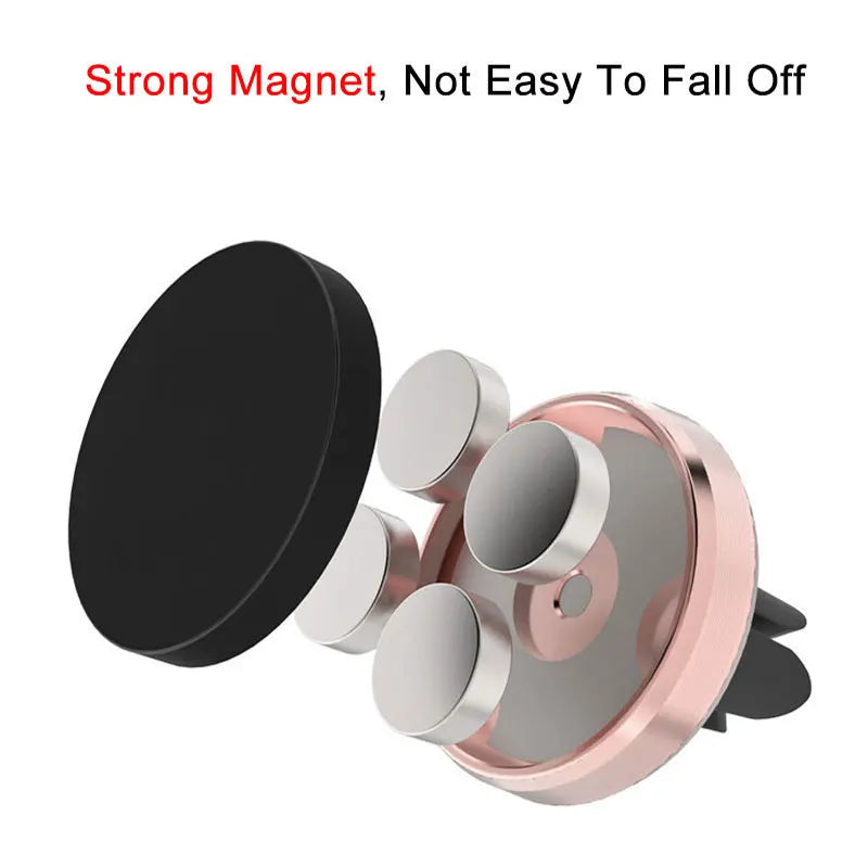 Soporte magnético para teléfono de coche con ventilación de aire para iPhone 11, 12, 13, Samsung, Xiaomi y Huawei, soporte de soporte con imán de metal.