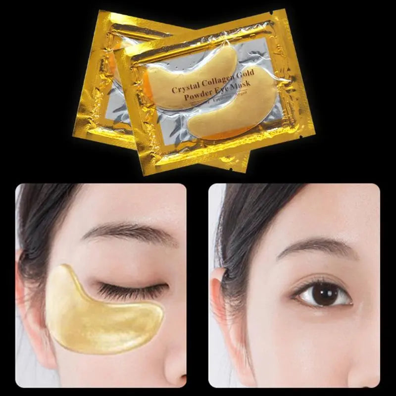 Máscara de olhos em pó de ouro e colágeno cristal, antienvelhecimento, olheiras, acne, adesivos de beleza para cuidados com a pele dos olhos, cosméticos coreanos 30p=15 pares