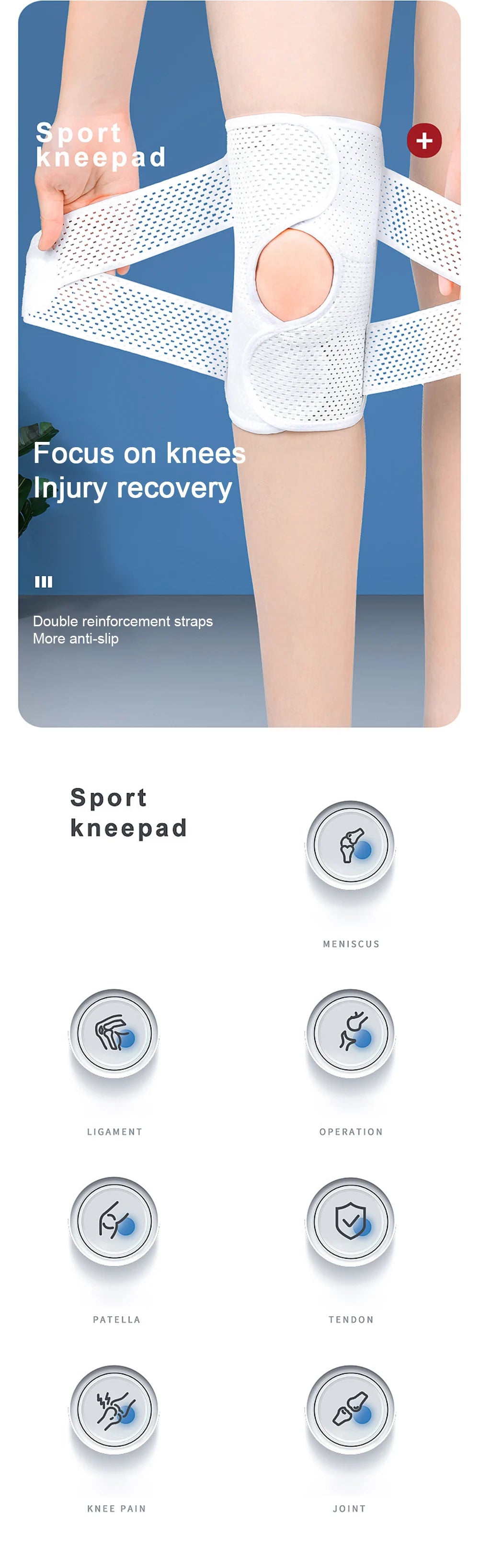 1PC Sports Kneepad Men Women Pressurized Elastic Knee Pads Arthritis Joints Protector Fitness Gear Volleyball Brace Protector