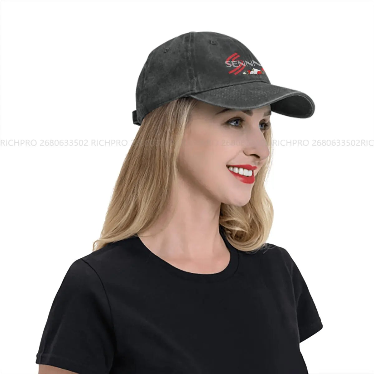Pure Color Dad Hats Cool Women's Hat Sun Visor Baseball Caps F1 AYRTON SENNA Peaked Cap