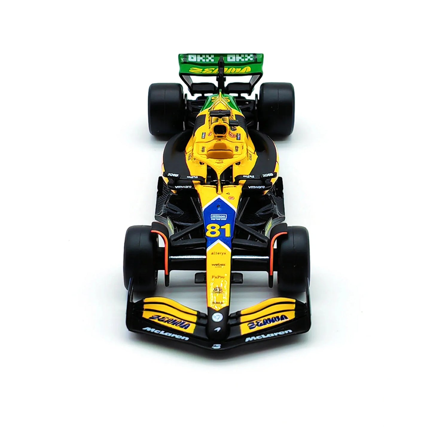 Bburago 1:43 2024 F1 Mclaren Mcl38 Monaco Grand Prix F1 Alloy Miniature Diecast Model #4 #81 Lando Norris F1 Car Toys Gift