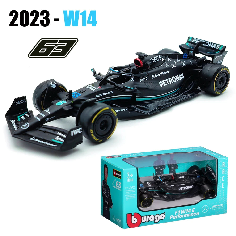 Bburago 1:43 2024 RB20 SF24 W14 W13 SF23 MCL60 RB19 RB18 W12 F1 Racing Formula Car Static Simulation Diecast Alloy Model Car