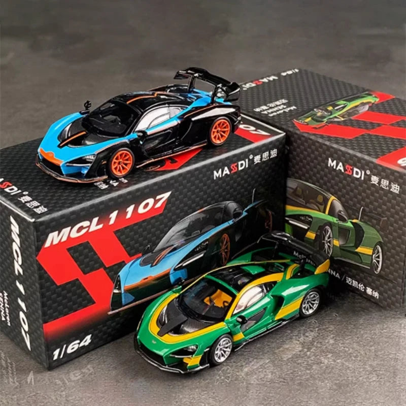 Massdi 1:64 Scale McLaren Senna MCL1106 MCL1107 Simulation Alloy Car Model Static Display Collectible Gift Souvenir Decoration