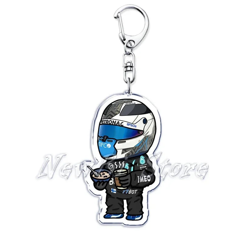 Fast Furious Racing Motorcycle Player Keychains for Accessories Bag Bicycle Helmet Driver Key Chain Keyring Jewelry Fans Gift