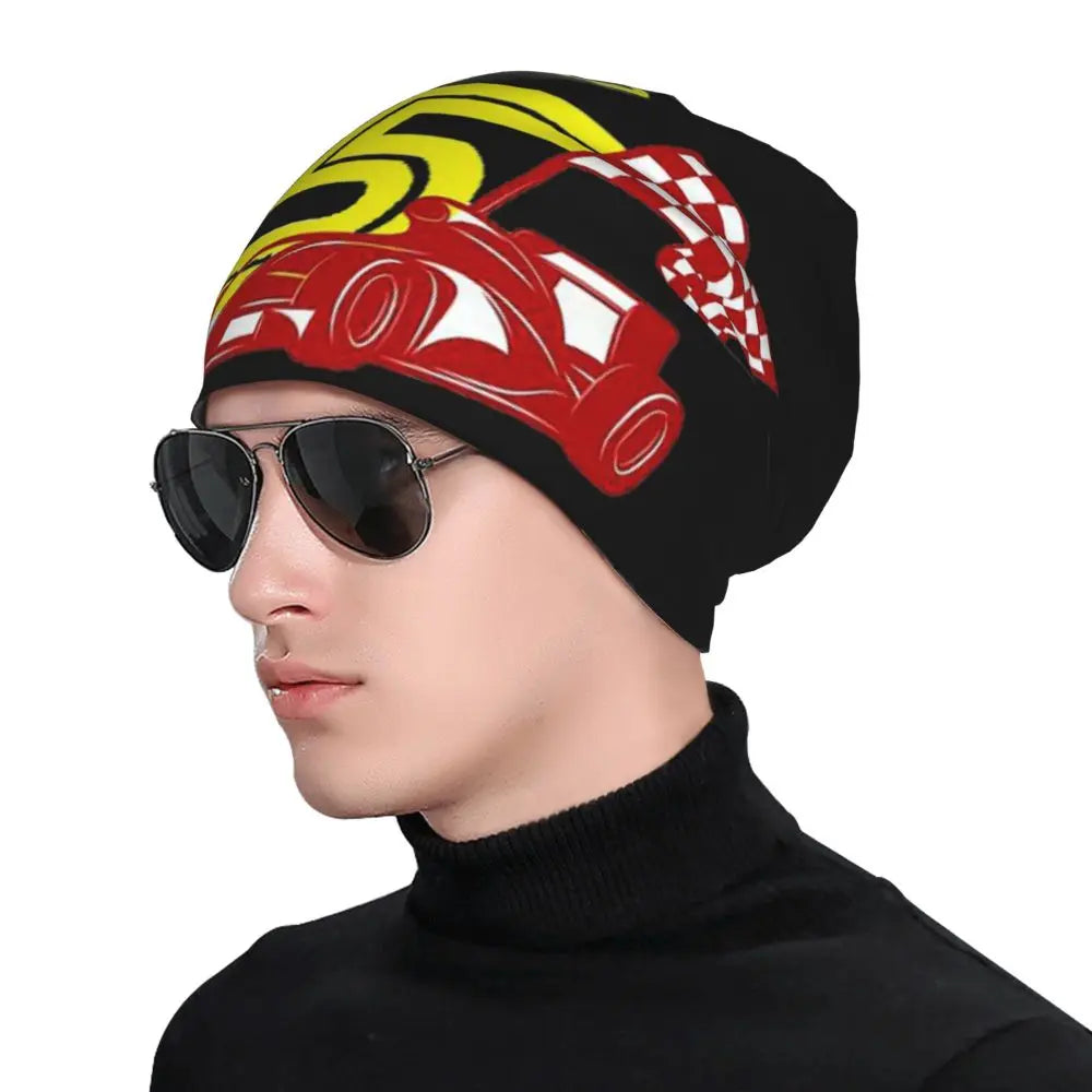 Carlos Sainz Jr F1 Signature Graphic - Dark Warm Knitted Cap Fashion Bonnet Hat Autumn Winter Beanies Hats for Unisex Adult