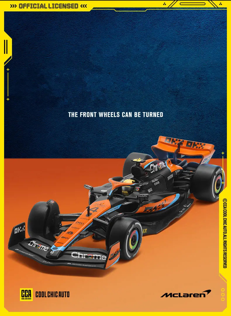 1:24 MCL60 2023 4# Lando Norris P2 British GP Mclaren F1 #81 Oscar Piastri Diecast Race SuperCar Model Competition Vehicles Toys