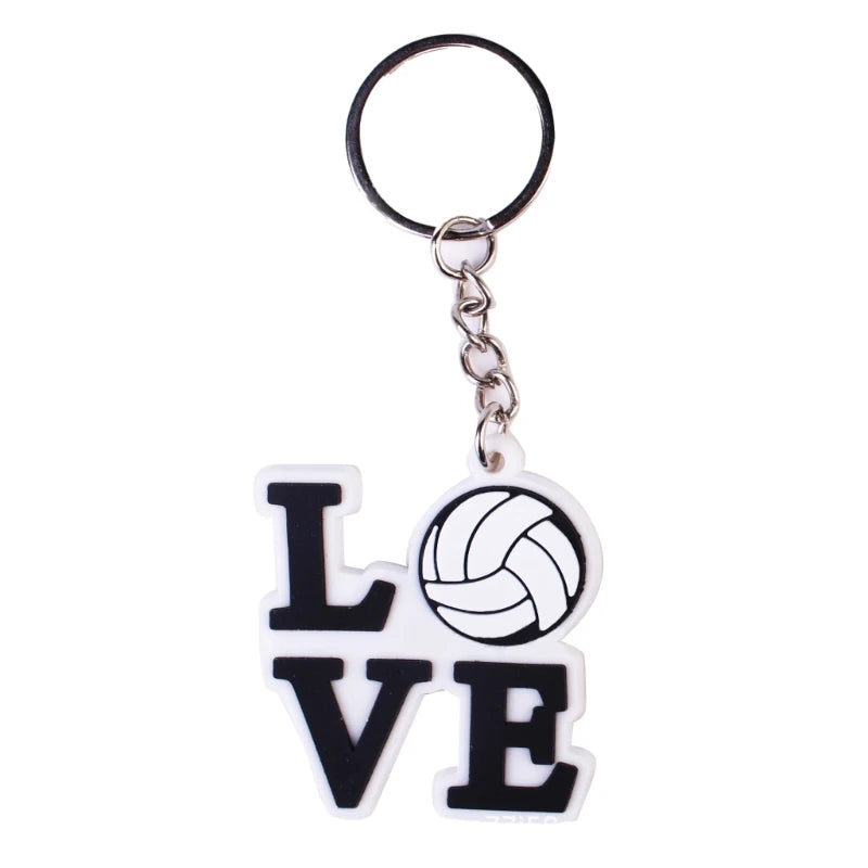 652D 5Pcs/set Volleyball Pendant Ball Keychain Volleyball Bag Ornament Keychain Backpack Keychain Car Key Holder Keychains