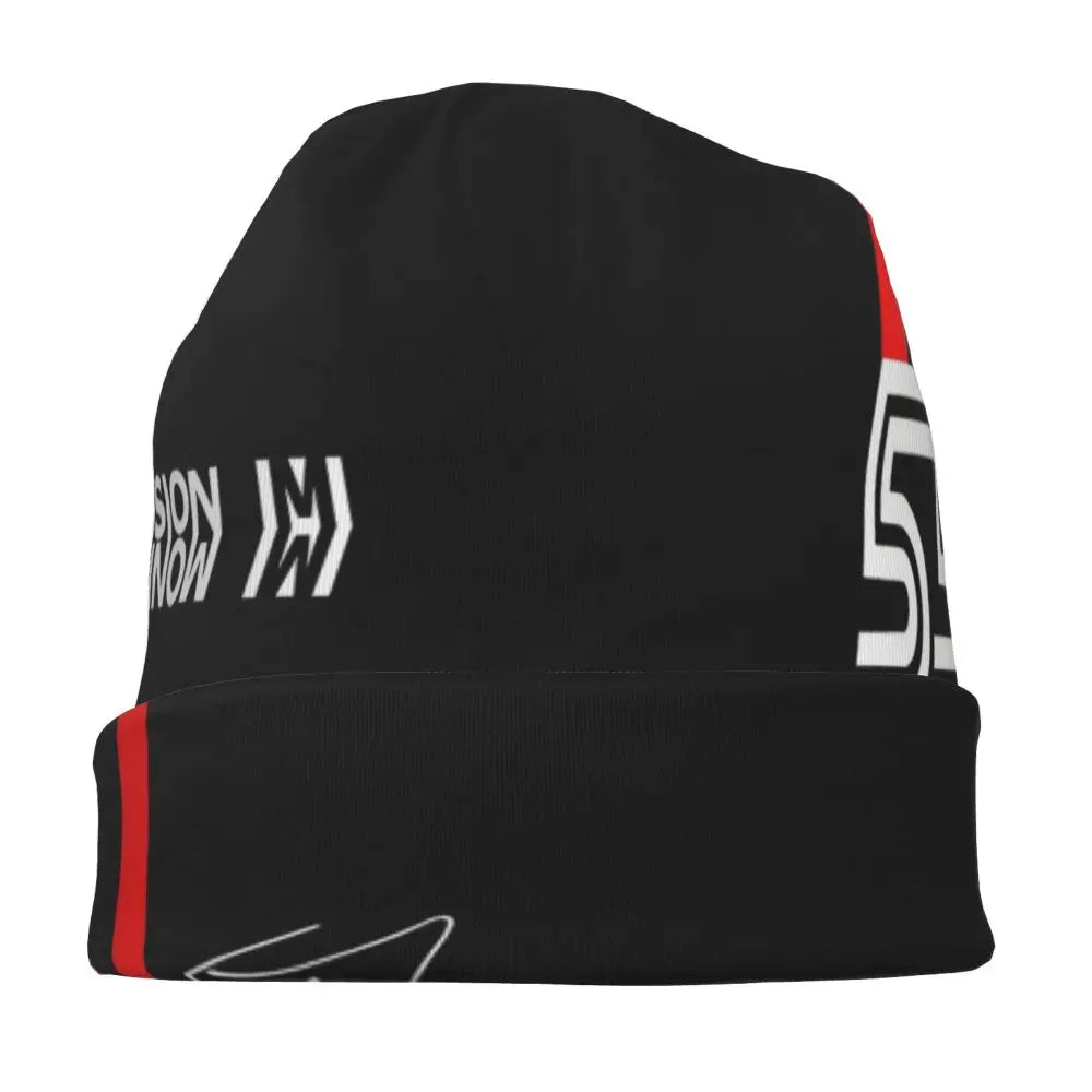 Carlos Sainz Jr F1 Signature Graphic - Dark Warm Knitted Cap Fashion Bonnet Hat Autumn Winter Beanies Hats for Unisex Adult