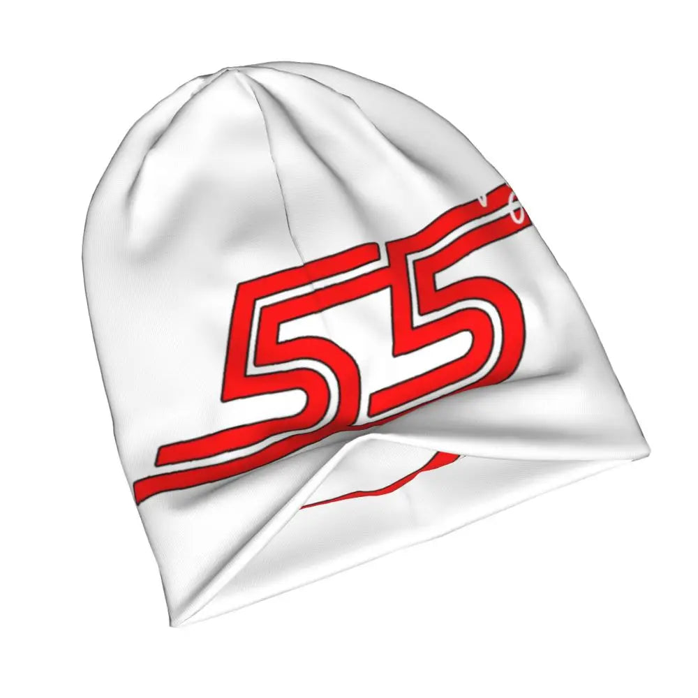 Carlos Sainz Jr F1 Signature Graphic - Dark Warm Knitted Cap Fashion Bonnet Hat Autumn Winter Beanies Hats for Unisex Adult