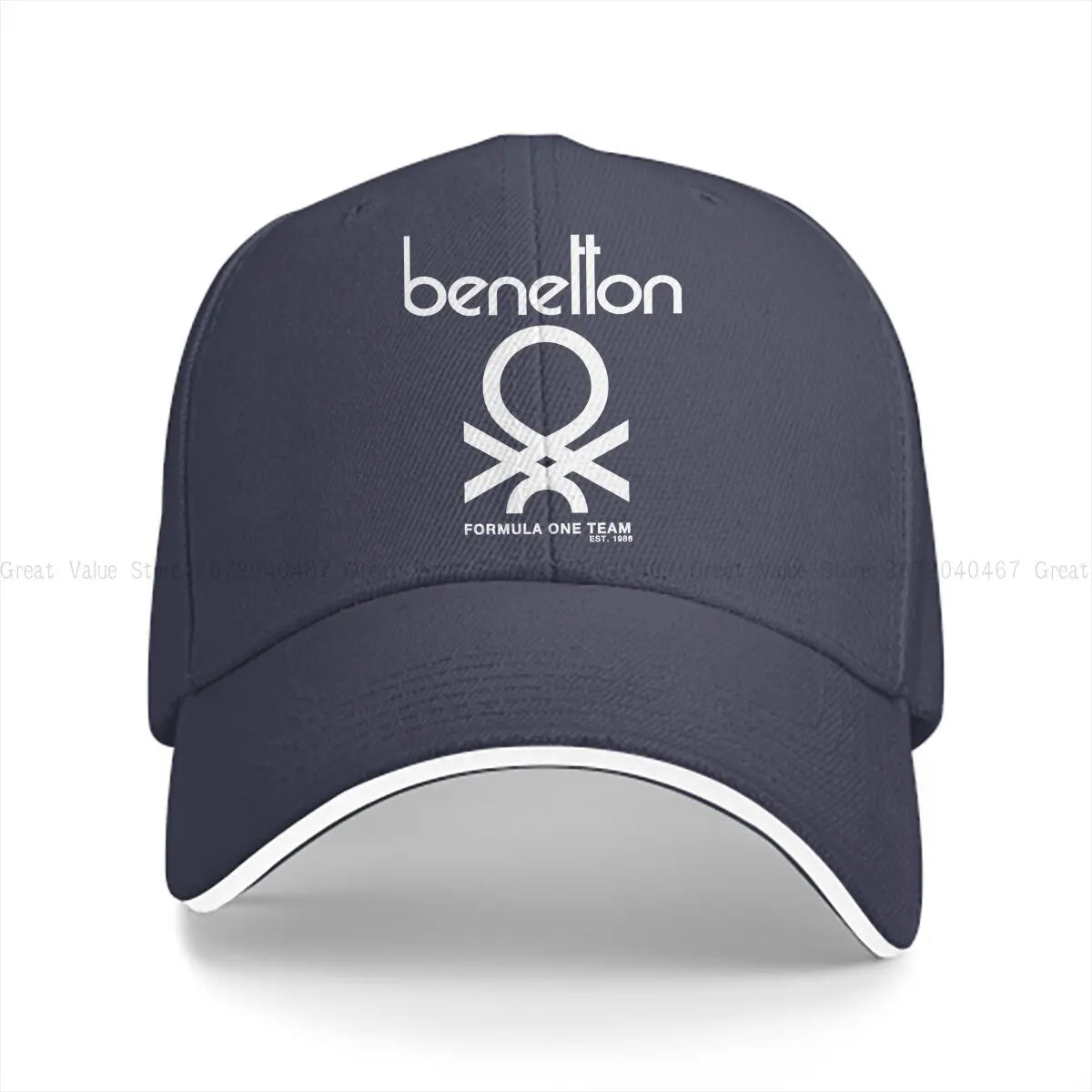Pure Color Dad Hats Benetton Formula Team 80S Collection Men's Hat Sun Visor Baseball Caps Formula 1 F1 Peaked Cap