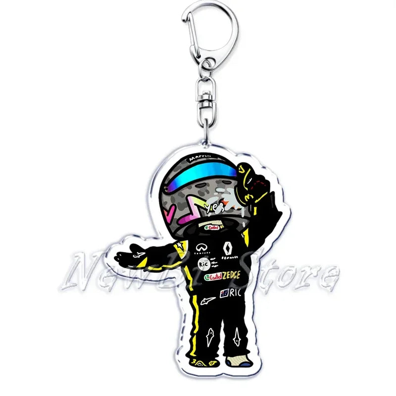 Fast Furious Racing Motorcycle Player Keychains for Accessories Bag Bicycle Helmet Driver Key Chain Keyring Jewelry Fans Gift