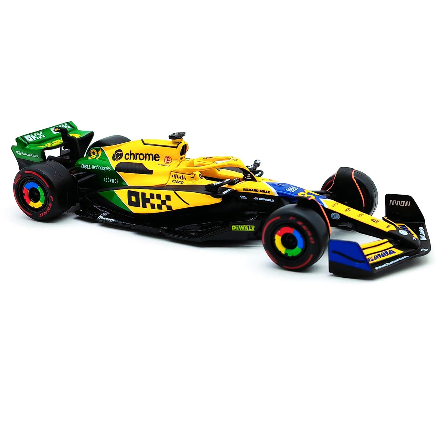 Bburago 1:43 2024 F1 Mclaren Mcl38 Monaco Grand Prix F1 Alloy Miniature Diecast Model #4 #81 Lando Norris F1 Car Toys Gift