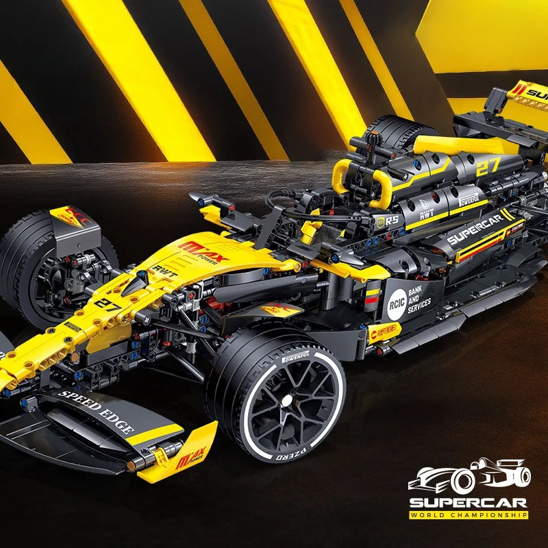 Technical Super Racing 1:8 Formula Building block Racing Renault F1 , kit assembly model Bricks toy, Christmas birthday gift