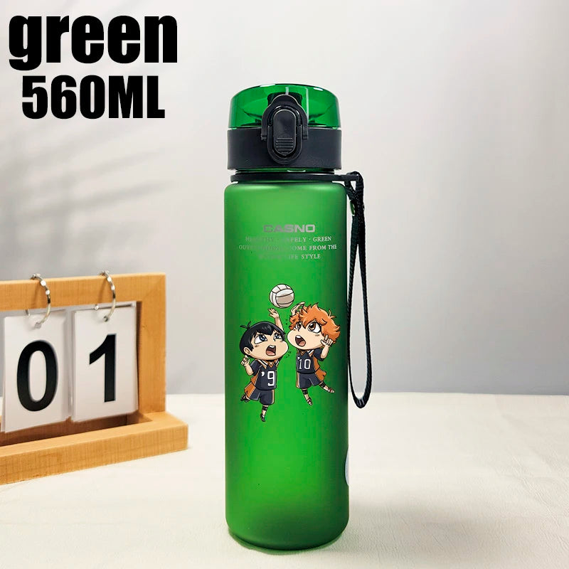 Anime Kawaii Cartoon Q Version Haikyuu Tobio Kageyama Plastic Water Bottle Summer Sports Water Cup Birthday Gift Peripherals