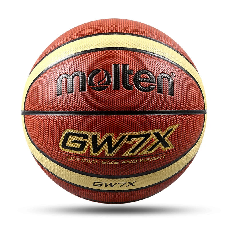 Balón de baloncesto Molten, nuevo, oficial, talla 7/6/5, PU, alta calidad, para entrenamiento en interiores y exteriores, para hombres y mujeres.