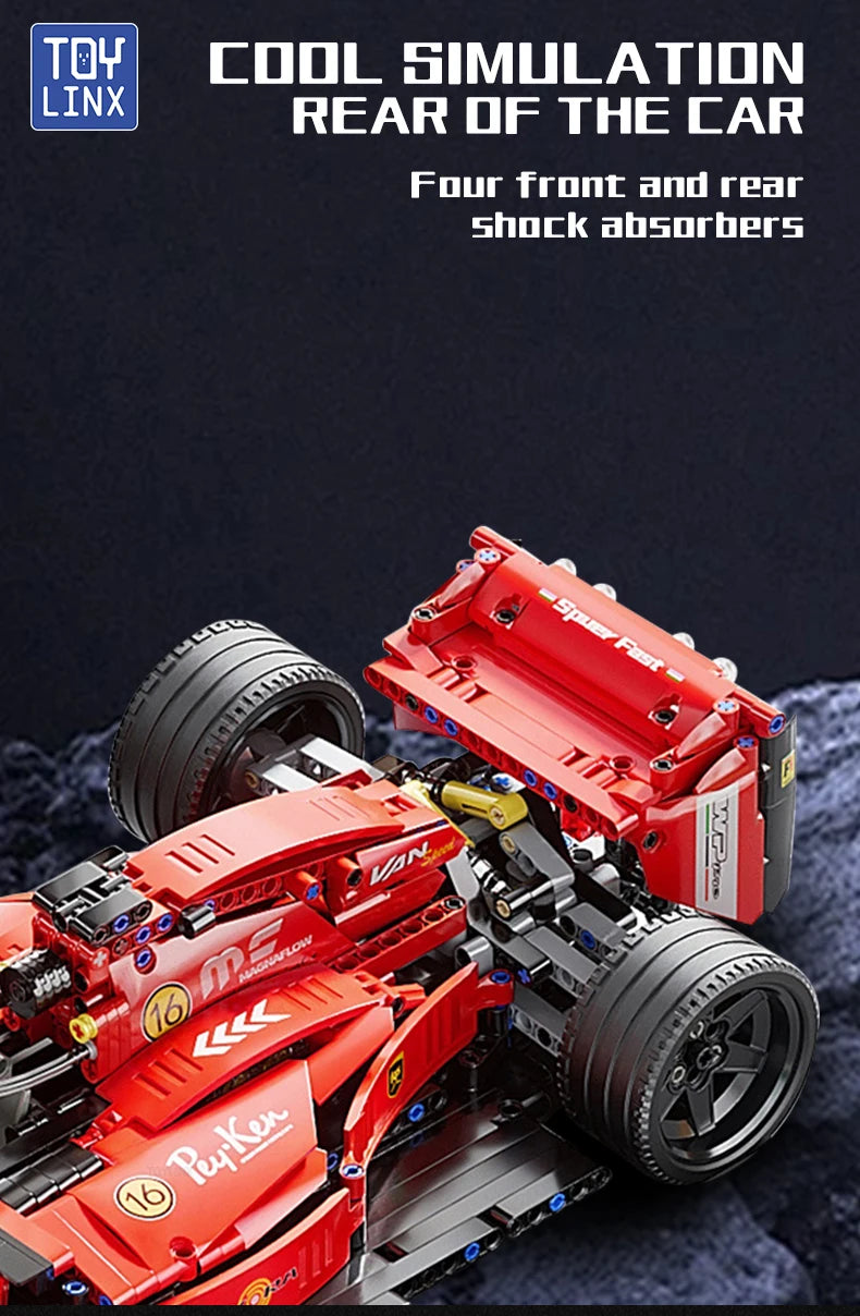 F1 RC Race Cars 1163PCS Building Sets MOC Remote Control Building Blocks Cool Collectible Model Car Kits Building Toys