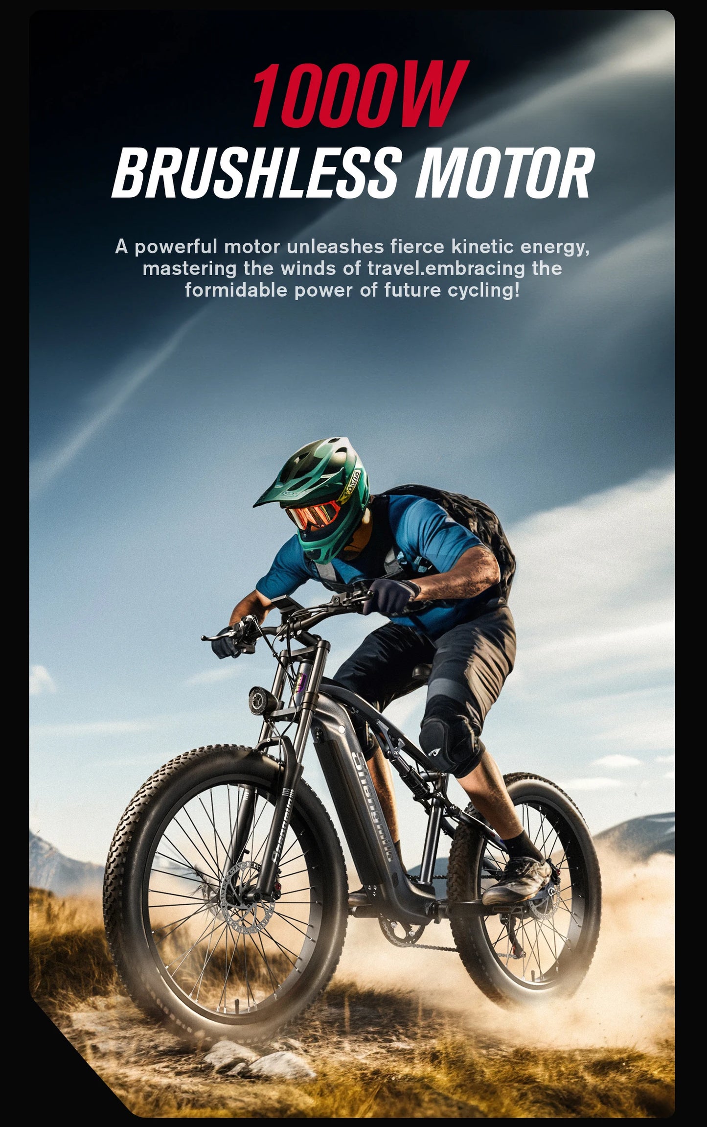 Shengmilo Electric Bicycle ,Adult eBikes with 48V 17.5Ah Battery ,1000W BAFANG Motor ,Shimano 7 Speed,Fat Tire Mountain bikes