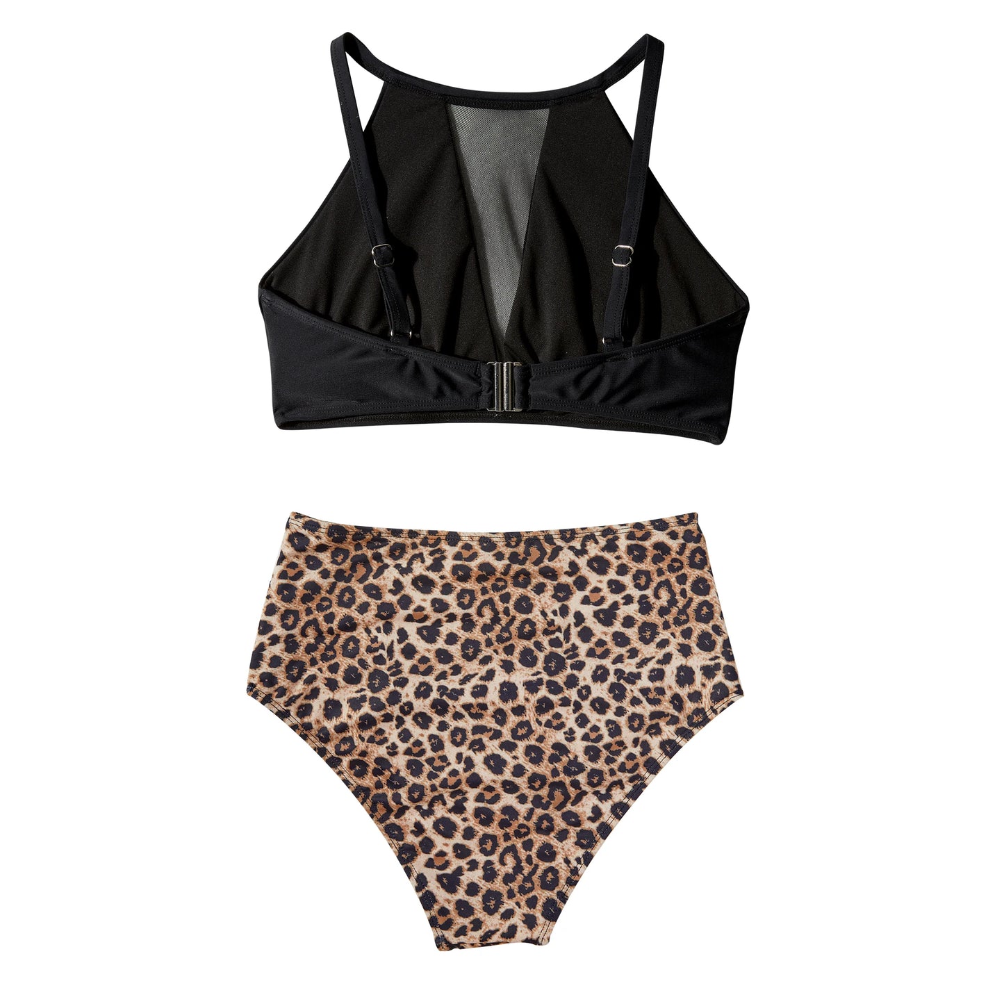 Print High-Waist Bikini Sets Swimsuit Women Sexy Lace Up Hollow Out Two Pieces Swimwear 2024 New Beach Bathing Suits Women
