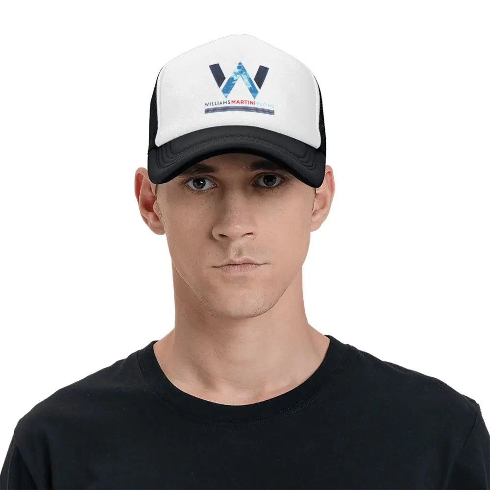 Williams Racing Custom Mesh Baseball Caps Women Men F1 Martini Printing Male Beach Dad Hat Peaked Cap