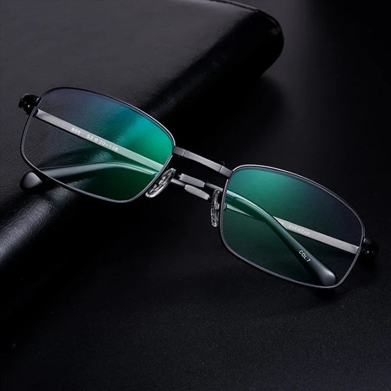 Gafas de lectura fotocromáticas progresivas plegables para hombre y mujer, antiluz azul, multifocales, para presbicia, con dioptrías de +1.0 a +4.0