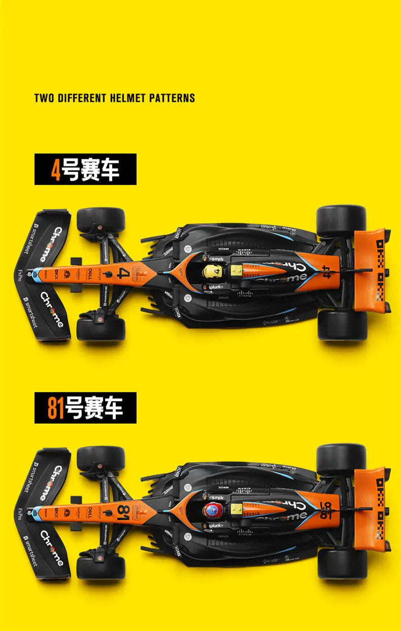 1:24 MCL60 2023 4# Lando Norris P2 British GP Mclaren F1 #81 Oscar Piastri Diecast Race SuperCar Model Competition Vehicles Toys