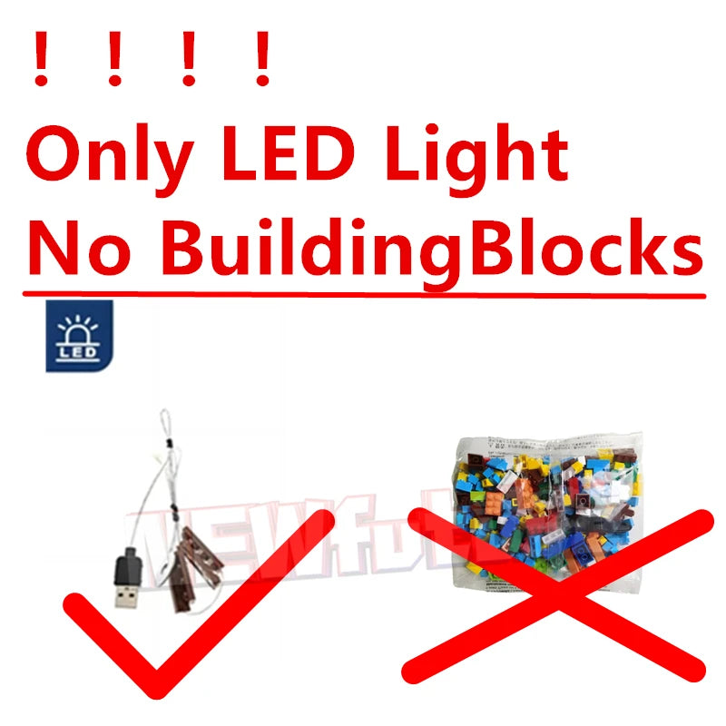 (Only LED Light No Bricks) 10330 MP4/4 & Ayrtons Sennas Building Blocks Bricks Kits Sets Not Include Model