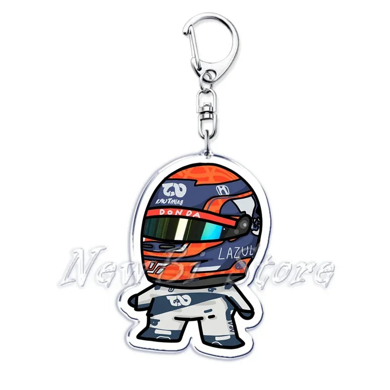 Fast Furious Racing Motorcycle Player Keychains for Accessories Bag Bicycle Helmet Driver Key Chain Keyring Jewelry Fans Gift