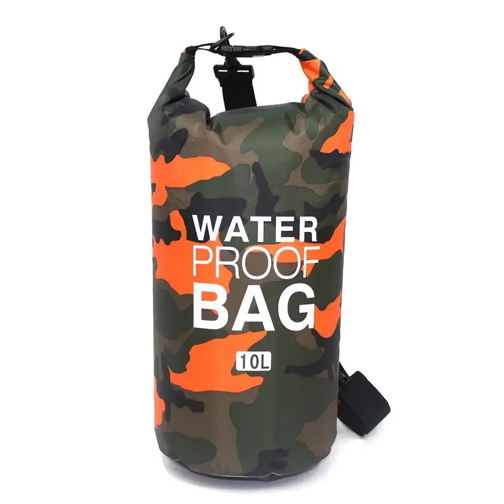 2/5/10/15/20/30L Outdoor Camouflage Waterproof Portable Rafting Diving Dry Bag Sack PVC Coated Swimming Bags for River Trekking