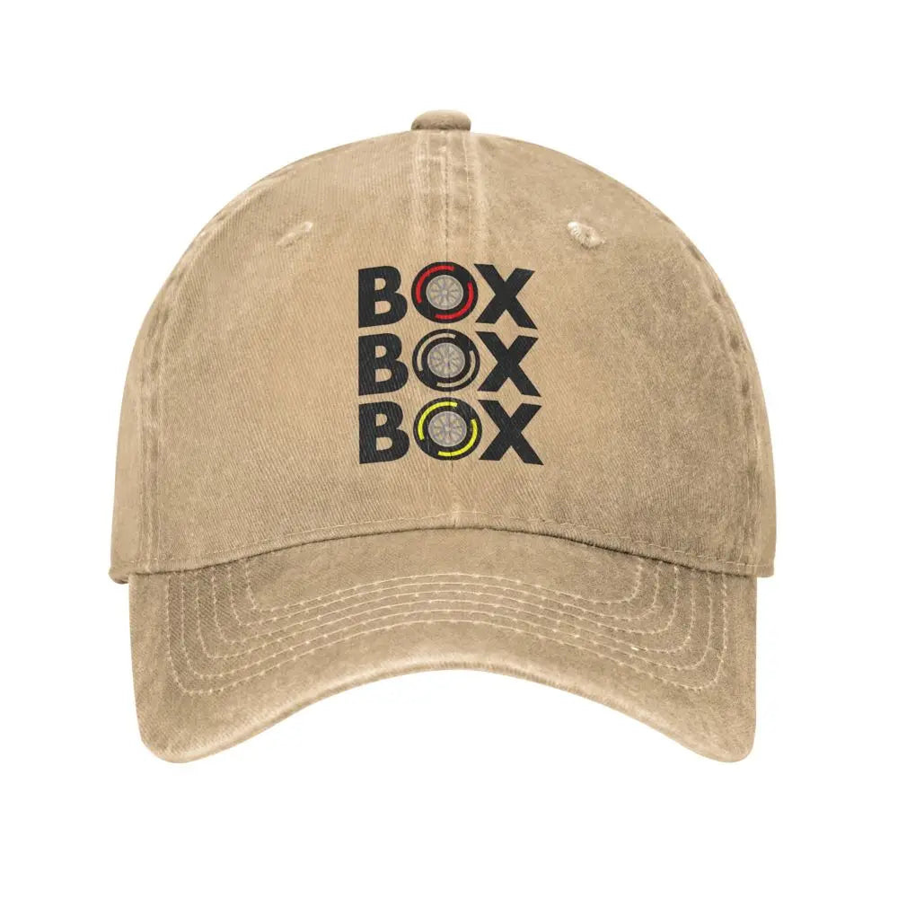 Box Box Box Men Pure Color Baseball Hats F1 Sun Visor Caps Peaked Cap