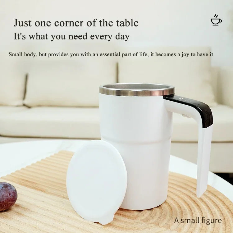 Electric Stainless Steel Lazy Rotating Mug, Magnetic Stirring Cup, Automatic Self Stirring Mug, Coffee Milk Juice Mixing Cup