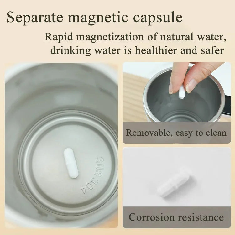 Electric Stainless Steel Lazy Rotating Mug, Magnetic Stirring Cup, Automatic Self Stirring Mug, Coffee Milk Juice Mixing Cup
