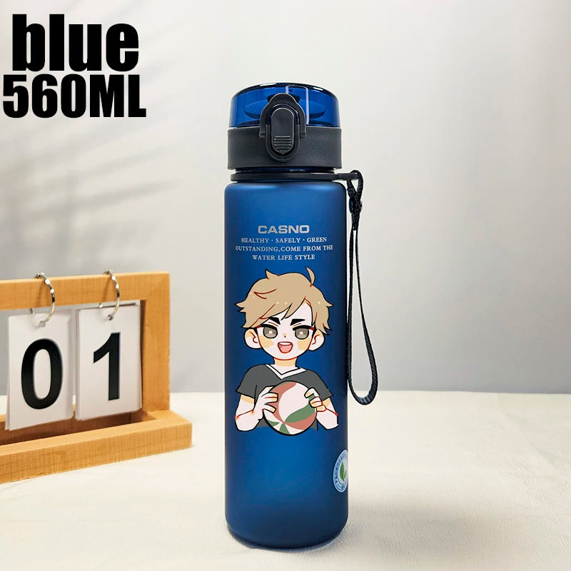 Anime Kawaii Cartoon Q Version Haikyuu Tobio Kageyama Plastic Water Bottle Summer Sports Water Cup Birthday Gift Peripherals