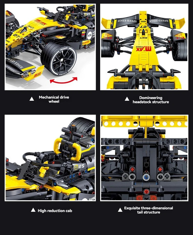 Technical Super Racing 1:8 Formula Building block Racing Renault F1 , kit assembly model Bricks toy, Christmas birthday gift