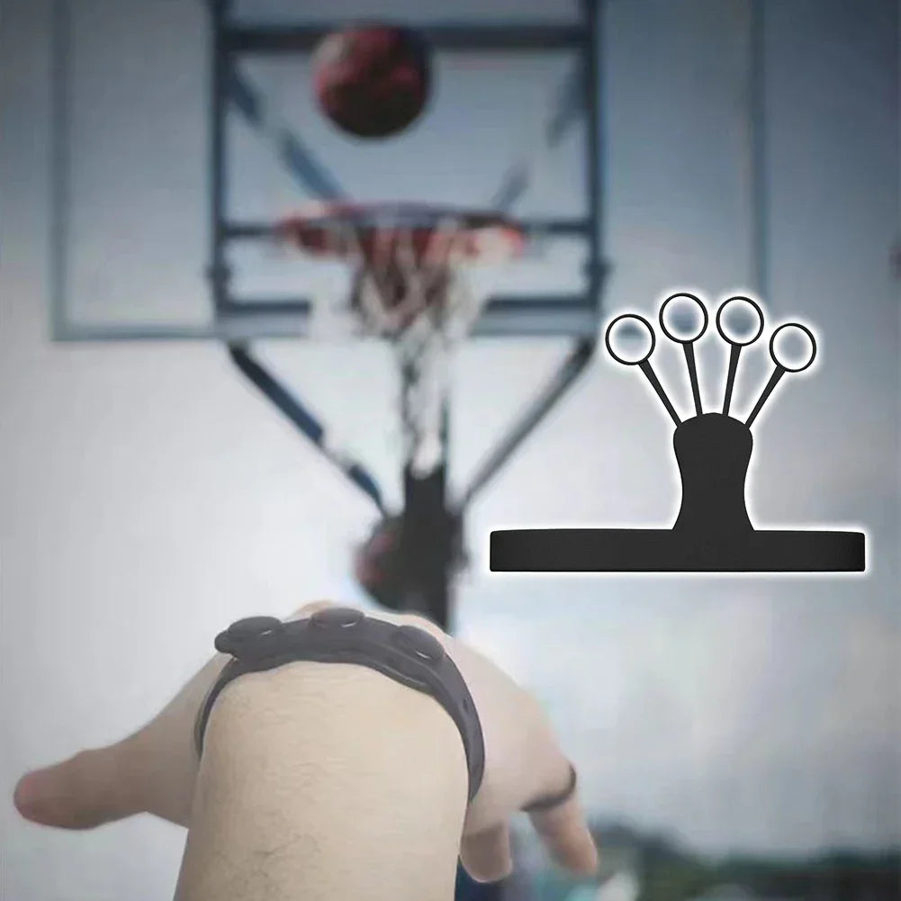 Ayuda de tiro de baloncesto, equipo de entrenamiento de silicona, corrector de lanzamiento de baloncesto, soporte de mano para postura de tiro.