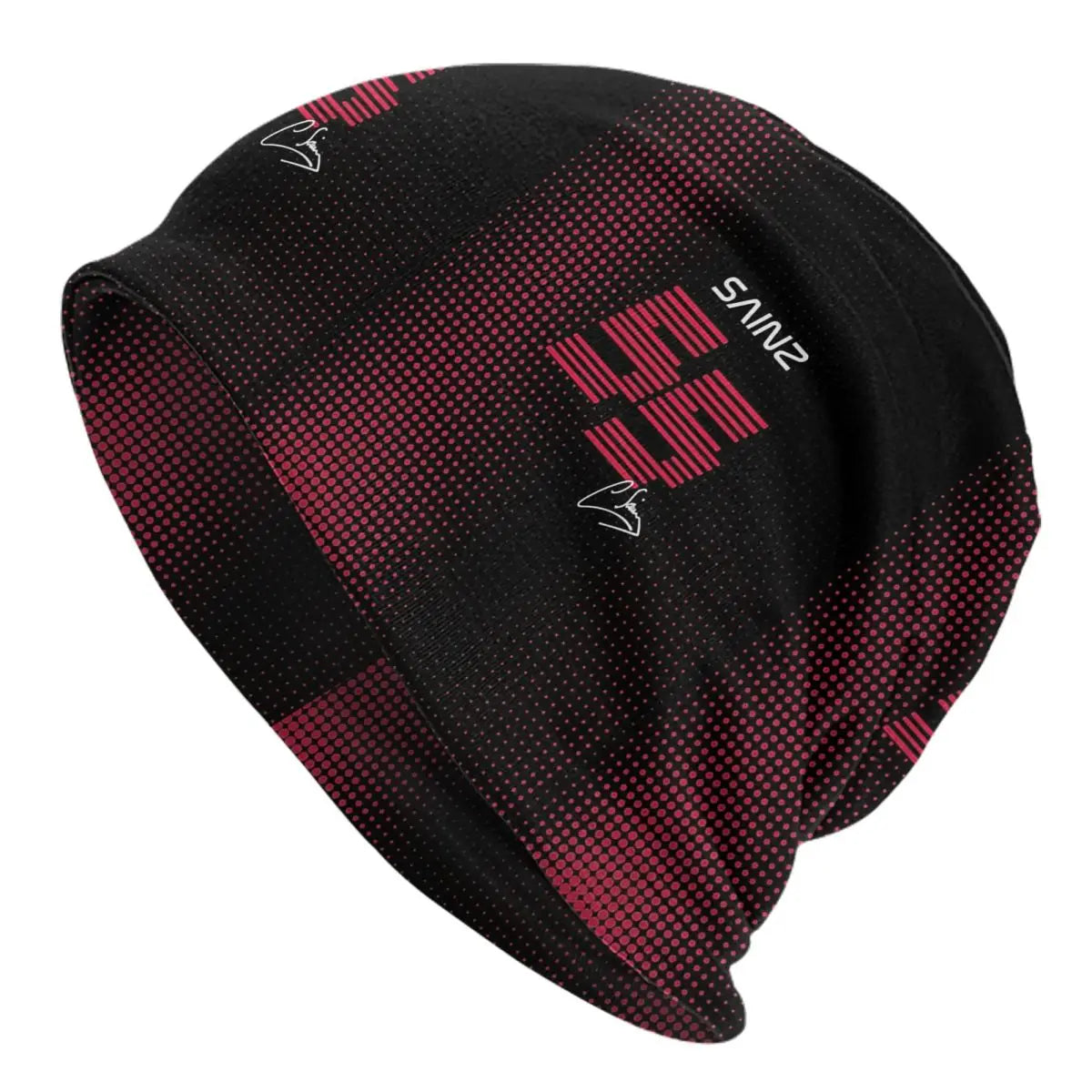 Carlos Sainz Jr F1 Signature Graphic - Dark Warm Knitted Cap Fashion Bonnet Hat Autumn Winter Beanies Hats for Unisex Adult