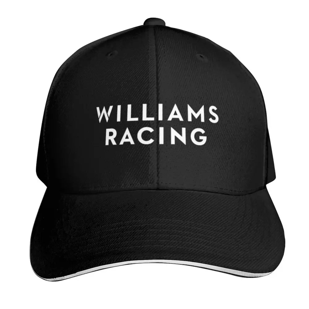 White Williams Racing Letters F1 Sport Baseball Caps For Womens Adult Female Beach Sunscreen Hats Snapback Cap