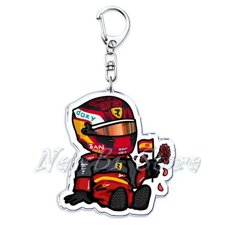 Fast Furious Racing Motorcycle Player Keychains for Accessories Bag Bicycle Helmet Driver Key Chain Keyring Jewelry Fans Gift