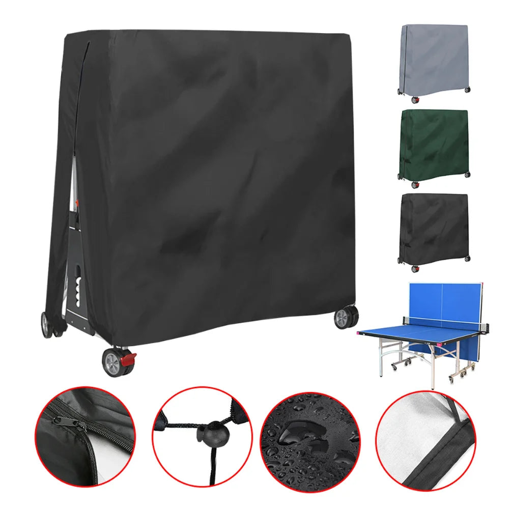 Funda de tenis de mesa resistente, impermeable y a prueba de polvo, de tela Oxford 210D, para interiores y exteriores, fundas de almacenamiento para mesas de ping pong, accesorios