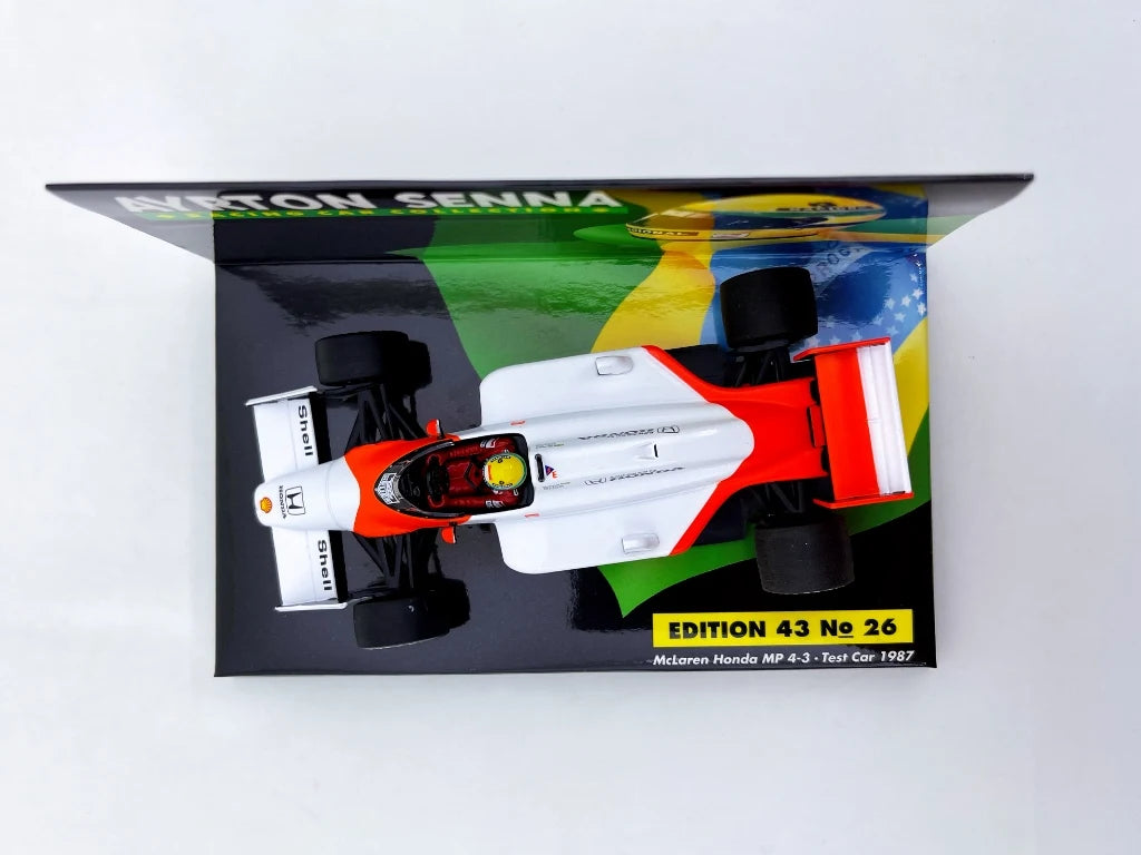 Minichamps 1:43 F1 MP4-3 1987 Ayrton Senna Da Silva Test Simulation Limited Edition Resin Metal Static Car Model Toy Gift