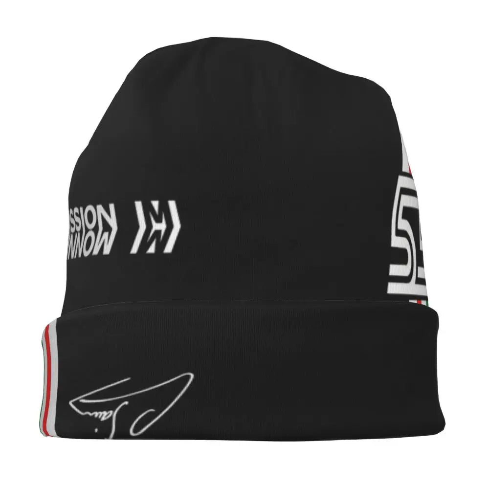 Carlos Sainz Jr F1 Signature Graphic - Dark Warm Knitted Cap Fashion Bonnet Hat Autumn Winter Beanies Hats for Unisex Adult
