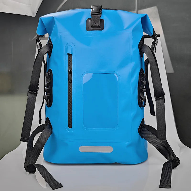 30L Waterproof Drift Bag Swimming Backpack Large River Trekking Shoulder Diving Wet Dry Rafting Canoeing Kayak PVC Camping Bag