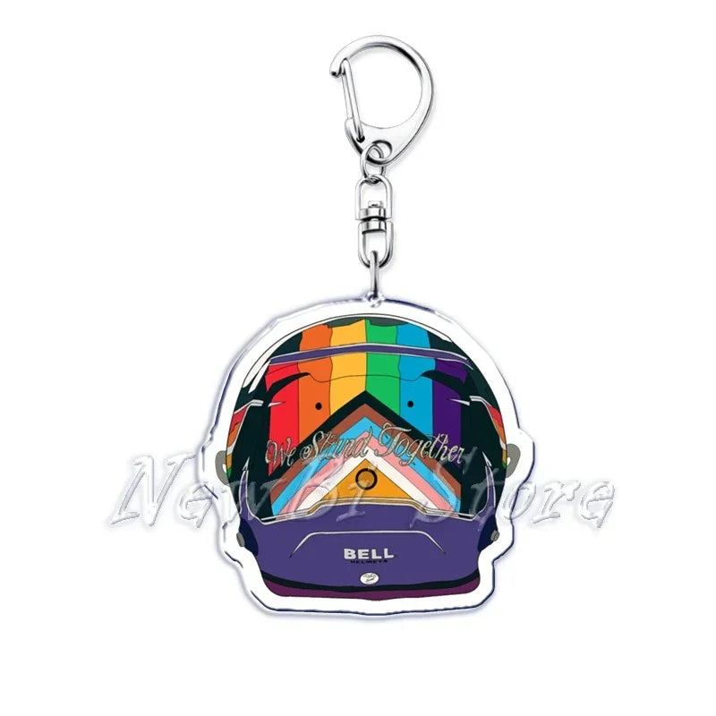Fast Furious Racing Motorcycle Player Keychains for Accessories Bag Bicycle Helmet Driver Key Chain Keyring Jewelry Fans Gift
