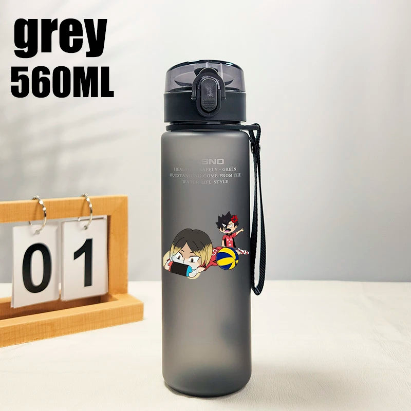 Anime Kawaii Cartoon Q Version Haikyuu Tobio Kageyama Plastic Water Bottle Summer Sports Water Cup Birthday Gift Peripherals