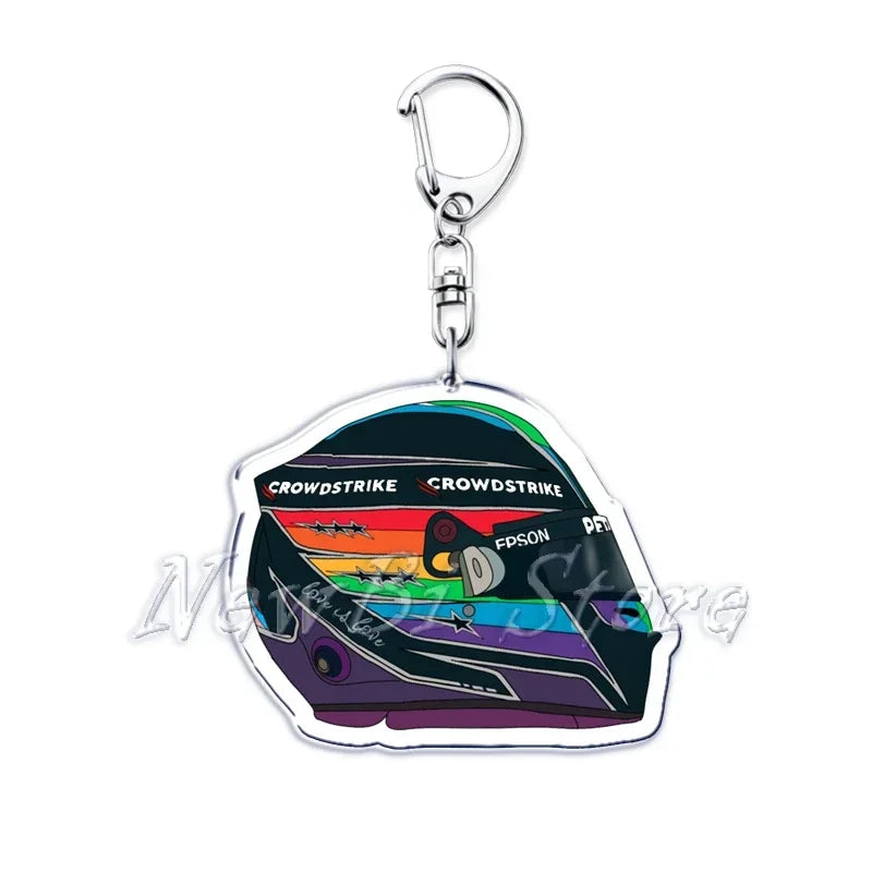Fast Furious Racing Motorcycle Player Keychains for Accessories Bag Bicycle Helmet Driver Key Chain Keyring Jewelry Fans Gift