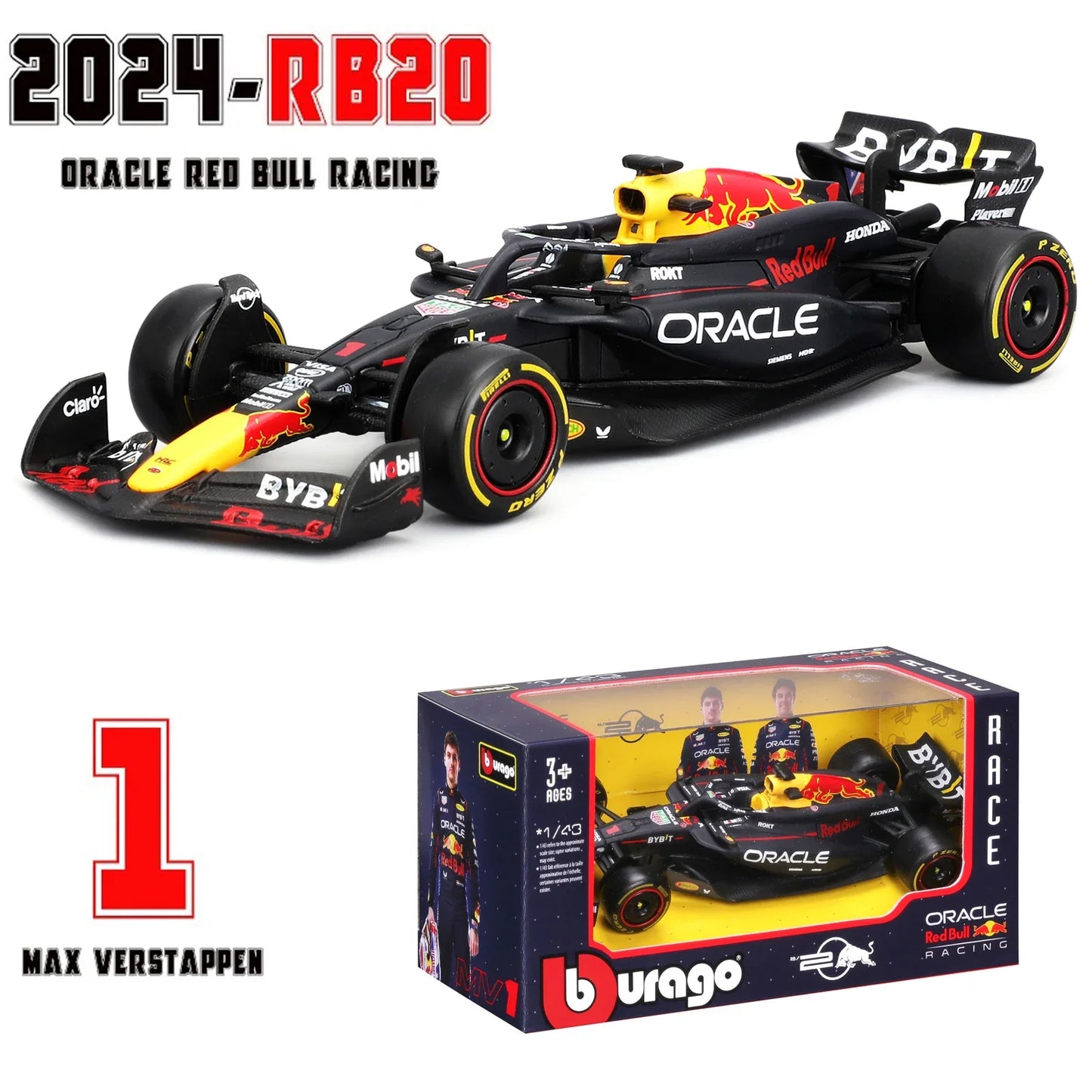 Bburago 1:43 2024 F1 SF24 W15 Mclaren MCL38 Monaco Grand Prix Alloy Car Diecast Model #4 Lando Norris #81 Oscar Piastri