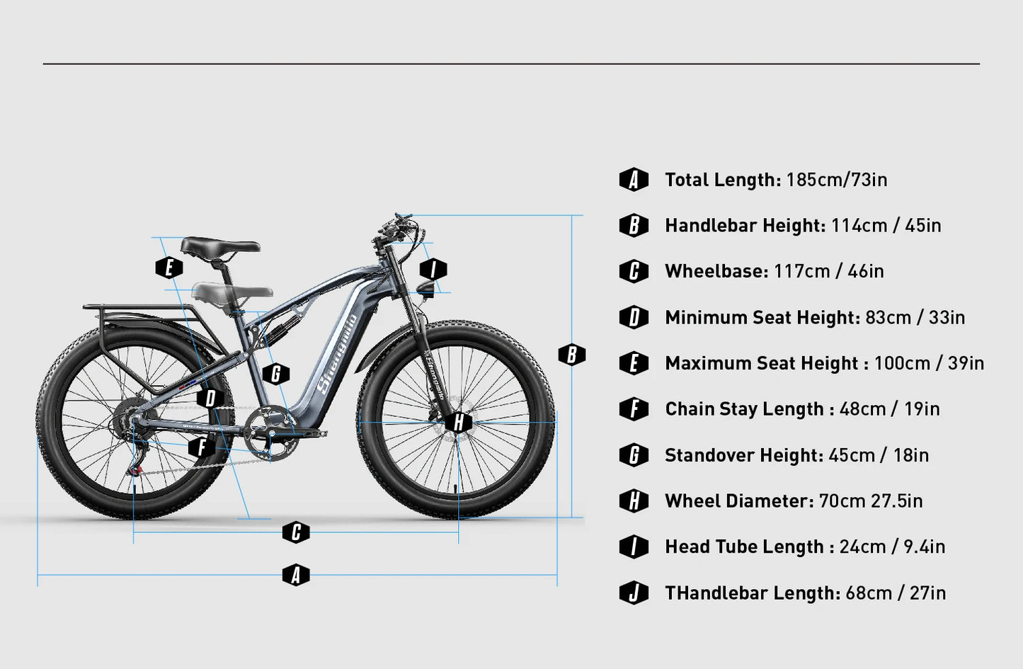 Shengmilo Electric Bicycle ,Adult eBikes with 48V 17.5Ah Battery ,1000W BAFANG Motor ,Shimano 7 Speed,Fat Tire Mountain bikes
