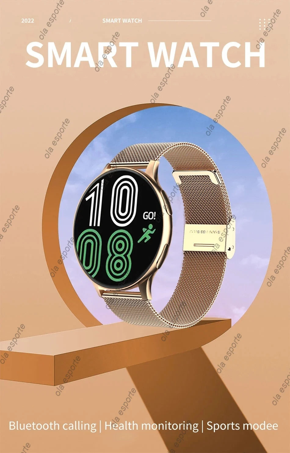 New Bluetooth Call Smart Watch 6 Heart Rate Custom Dials Sport Men Woman 2024 smart watch Health Monitor Smartwatch For Samsung
