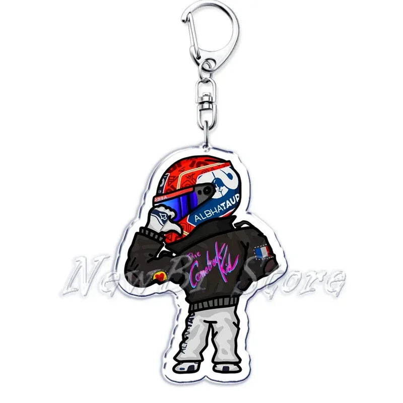 Fast Furious Racing Motorcycle Player Keychains for Accessories Bag Bicycle Helmet Driver Key Chain Keyring Jewelry Fans Gift