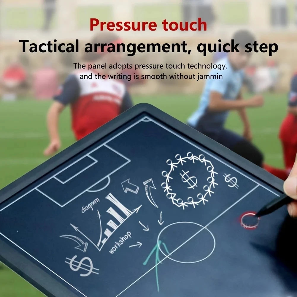 Pizarra electrónica de entrenamiento de fútbol Playmaker LCD, tablero de marcador de estrategia y táctica con pantalla LCD flexible y estilo